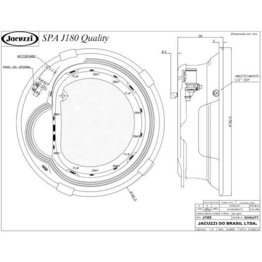 Spa 4 Lugares Com Aquecedor J180 Quality Jacuzzi 182x56cm - Imagem principal - 26ba42db-802b-466e-865a-ea2b29ead5c1