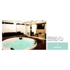 Spa 5 Lugares Redonda Goldspacril Top Line 211x70cm Ouro Fino