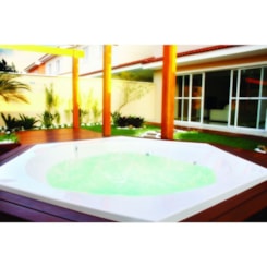 Spa 5 Lugares Sextavada Therma Premium 230x267cm Ouro Fino