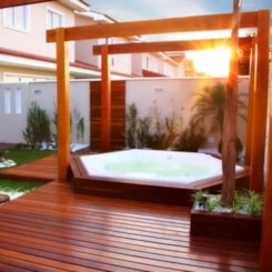 Spa 5 Lugares Sextavada Therma Top Line 230x267x77cm Ouro Fino