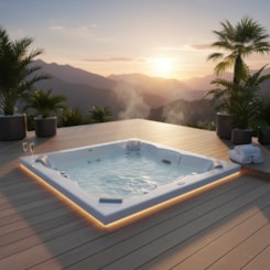 Spa 7 Lugares Com Aquecedor e Painel J-185 Vip 180cm x 89cm Jacuzzi