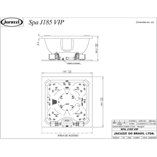 Spa 7 Lugares Com Aquecedor e Painel J-185 Vip 180cm x 89cm Jacuzzi - Imagem principal - 56f54bcb-a716-4414-a064-c57175ab1e6c