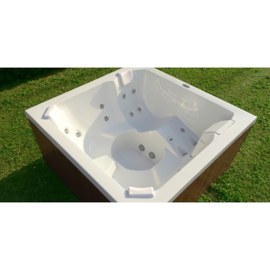 Spa Com Aquecedor Com Paineis E Assento Chaise Long 185l Jacuzzi 180x180x89cm - Imagem principal - 9ad40ab8-cb16-41c6-be19-5453ff676e41