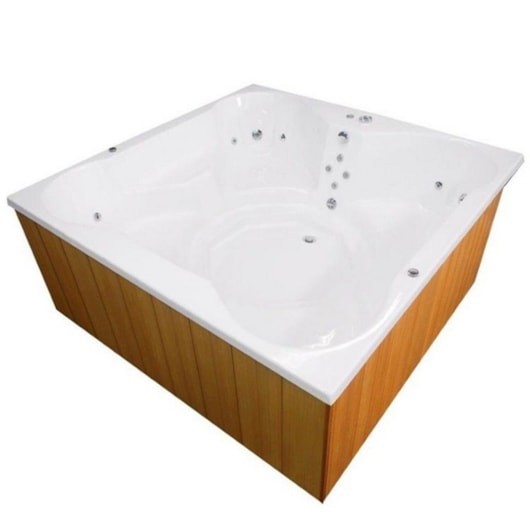 Spa Com Hidromassagem Aquecedor e Cromoterapia Flower Spacril Top Line Ouro Fino 180x180cm - Imagem principal - e2f789d3-26b7-43cf-89a2-a7720e1a30ae