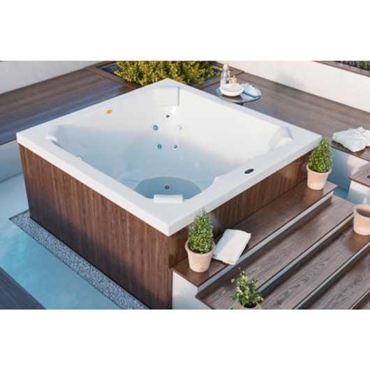 Spa De Acrílico 4 Pessoas Com Aquecedor J185 Jacuzzi 180x180x89cm - Imagem principal - 09c725c5-c7d9-4251-828a-62ff46d5c42d