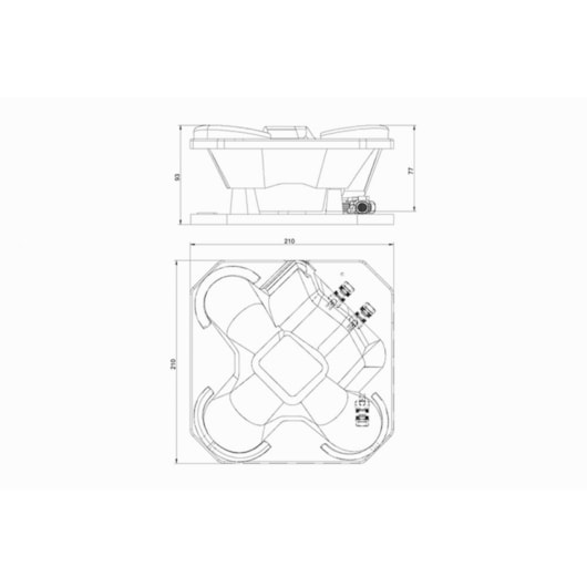 Spa De Acrílico 4 Pessoas Splendore 3 Luxo 210x210cm Astra - Imagem principal - 0c3488a8-be95-4d64-a8ab-574a29c19a4d