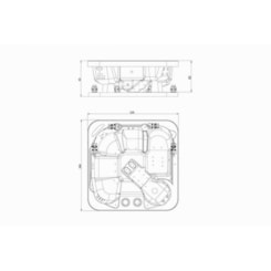 Spa De Acrílico 6 Pessoas Bahamas 5 Gran Luxo 228x228cm Astra