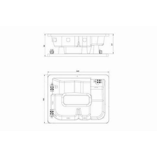 Spa De Acrílico 6 Pessoas Eccelenza 3 Luxo 240x190cm Astra - Imagem principal - 83142088-fda3-49a3-b634-e9c5b4e2bf50