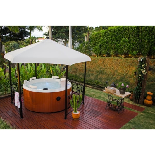 Spa De Acrílico Redondo Vulcano 4 Luxo 200x93cm Astra - Imagem principal - 63410392-f367-4469-a243-32f34ea0f751