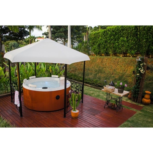 Spa De Acrílico Redondo Vulcano 4 Super Luxo 200x93cm Astra - Imagem principal - 902a5358-a371-465b-8384-cf6b2896f686