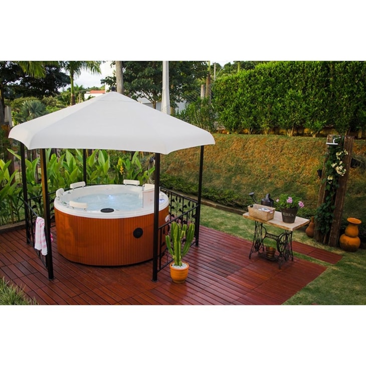 Spa De Acrílico Redondo Vulcano 4 Super Luxo 200x93cm Astra