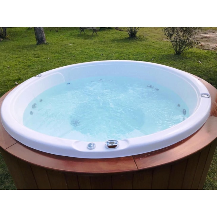 Spa Flora Redondo Top Line Branco Ouro Fino 170x170cm