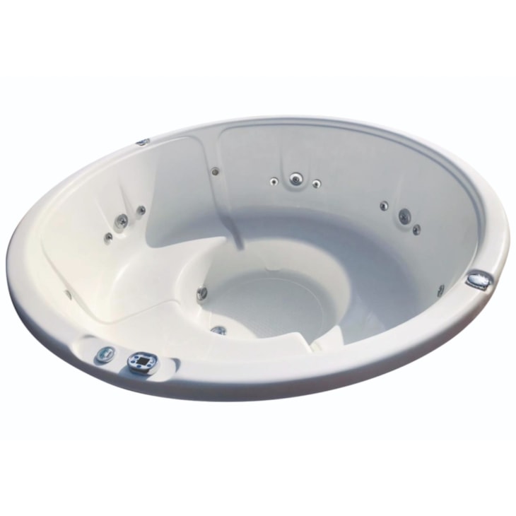 Spa Flora Redondo Top Line Branco Ouro Fino 170x170cm
