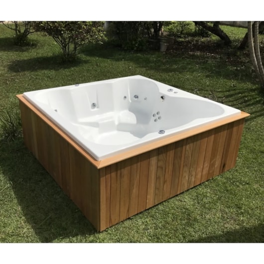 Spa Floratta Quadrada Standard Branco Ouro Fino 179x179cm - Imagem principal - f899ed0c-3ec5-4818-b194-3af3e28608a3