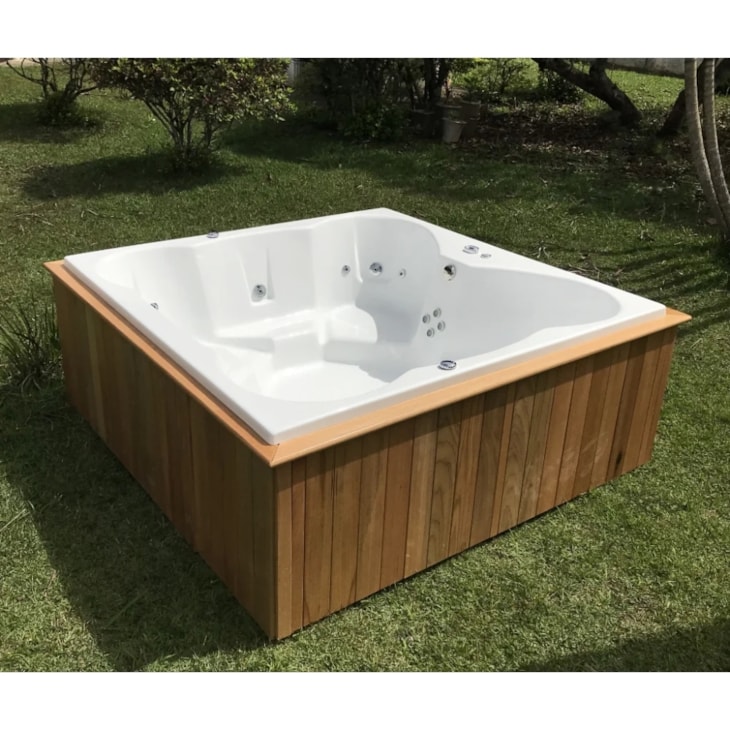Spa Floratta Quadrada Standard Branco Ouro Fino 179x179cm