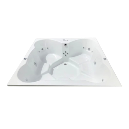 Spa Floratta Quadrada Standard Branco Ouro Fino 179x179cm - Imagem principal - 69a48858-64bd-4251-b623-c1a23cf41fd0