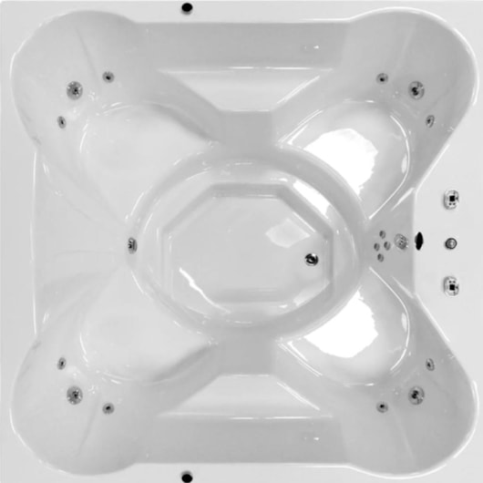 Spa Hidromassagem  Com Aquecedor Flower Spacril Ouro Fino 180x180cm - Imagem principal - 4fc7cd7d-3542-468a-a886-1ac1e85c1066