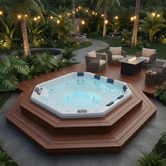 Spa Lodge 8 Lugares com Aquecedor 214cm X 93cm Jacuzzi - Imagem principal - 0dc5fbe6-f830-41ba-af93-97b107ebe98b