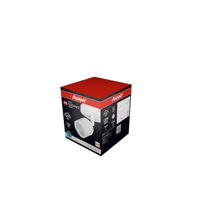 Spot Elegance De Sobrepor Branco Luz Branca Bivolt Avant 6500K 7W