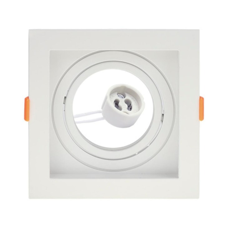 Spot Embutir Conecta Quadrado Recuado Branco AR70 Taschibra