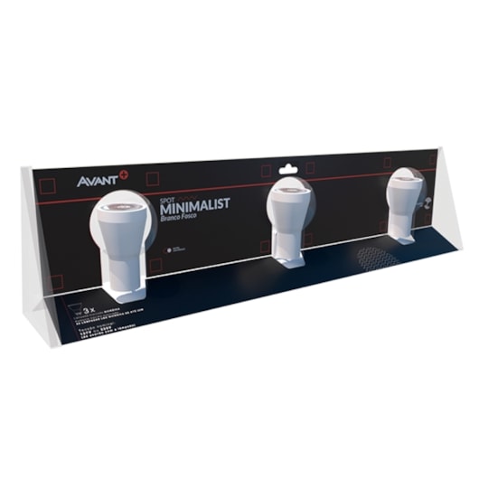 Spot Minimalist 3Xgu10 Branco Fosco Avant - Imagem principal - 7f5d3109-843b-438b-ac49-4ffb553b6ad6