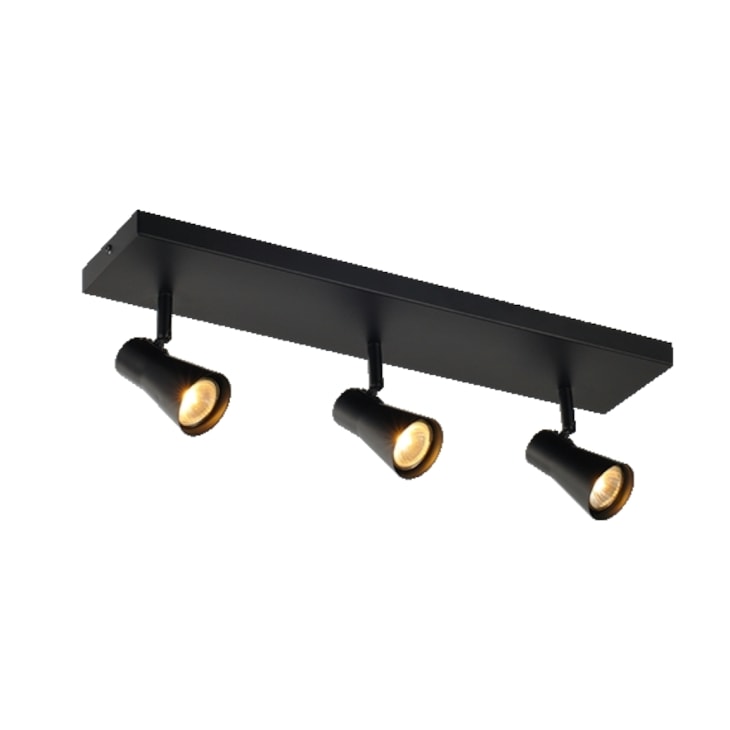 Spot Minimalist 3Xgu10 Preto Fosco Avant