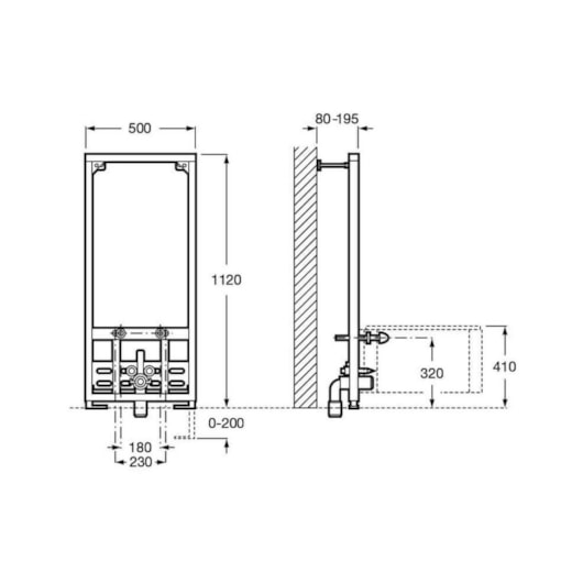 Suporte Drywall Para Bidê Suspenso Roca - Imagem principal - 048ee2bb-681e-4184-b181-22cc37094cd7