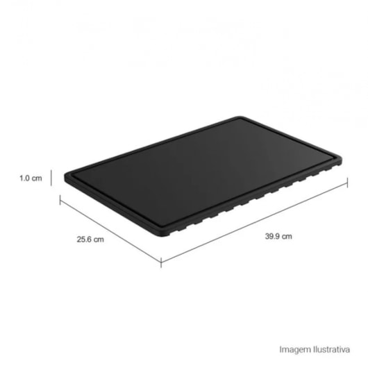 Tábua Para Cozinha Step Preto Deca 39,9x25cm - Imagem principal - 8e6bcf8b-3dc6-49f7-b315-a24194a827bd