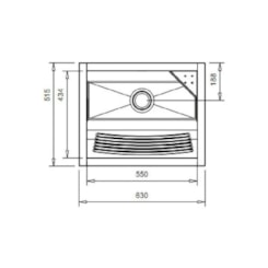 Tanque 430 Com Válvula 35 Litros Alto Brilho Docol 63x51,5x26cm