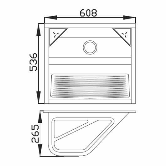 Tanque De Embutir Inox Polido GhelPlus 500 48L 53,6x60,8x26,5cm - Imagem principal - 82878a75-49a2-4686-a197-b52dc1a5fafa