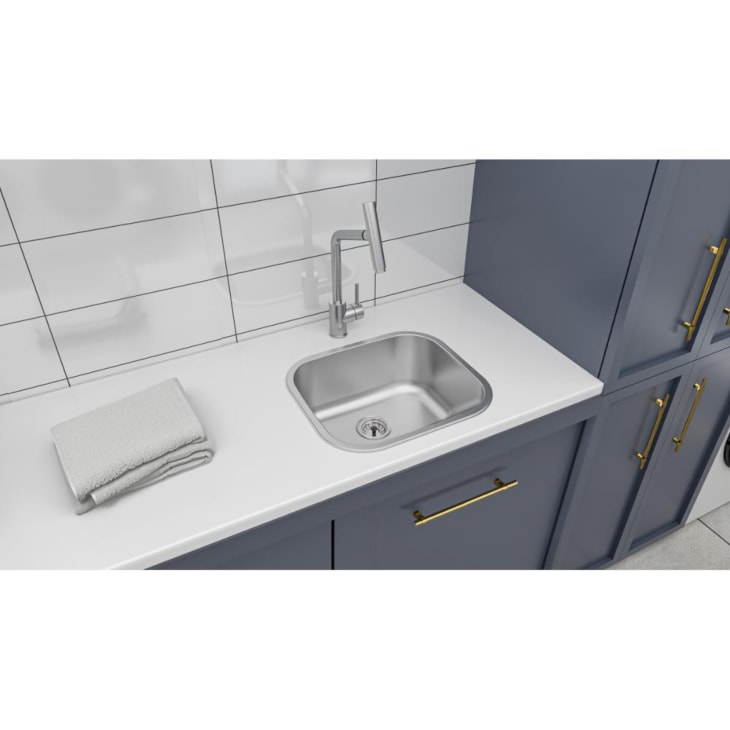 Tanque De Encaixe Em Inox Acetinado Hera Compact 19 Tramontina 40x30cm