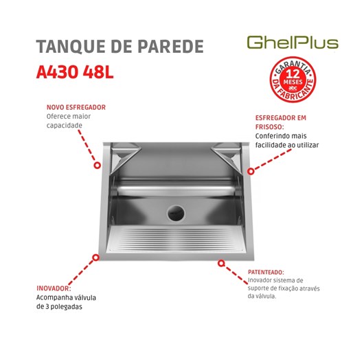 Tanque De Parede A430 48l Ghelplus - Imagem principal - a2e5ed80-732c-4181-8898-8f60a5ff6b60
