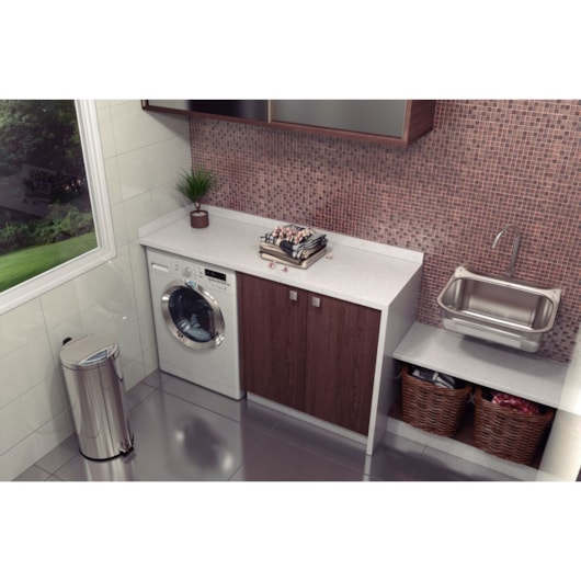 Tanque De Parede Hera Wall Inox Acetinado C/ Válvula 3. 1/2 Tramontina 50x40cm - Imagem principal - 9ed7f7ad-6c1c-47e2-a4cd-0a87f895657b