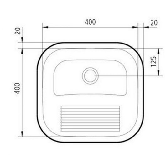 Tanque Em Inox De Encaixe Hera Com Válvula  3.1/2 Escovado Tramontina 40x40cm - Imagem principal - 402ee1cc-16f9-4766-ae39-25750dbfbe94