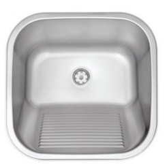 Tanque Em Inox De Encaixe Hera Com Válvula  3.1/2 Escovado Tramontina 40x40cm