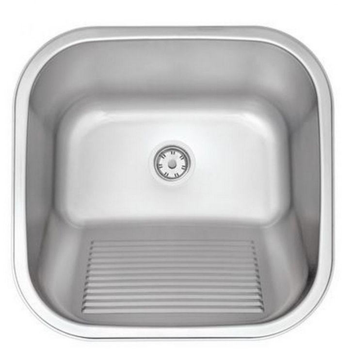 Tanque Em Inox De Encaixe Hera Com Válvula  3.1/2 Escovado Tramontina 40x40cm