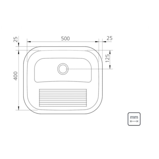 Tanque Em Inox De Encaixe Hera Com Válvula 3.1/2 Polido Tramontina 50x40cm - Imagem principal - 213b7da9-bd08-4432-82c0-c331c8c0d193
