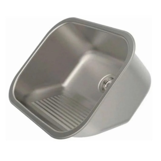 Tanque Em Inox De Encaixe Hera Com Válvula Escovado Tramontina 34L 50x40cm - Imagem principal - 35f19e06-71c3-4e70-aa34-aa215815aae1