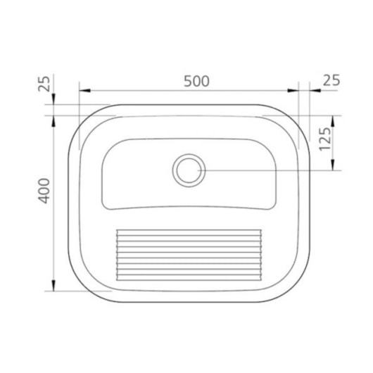 Tanque Em Inox De Encaixe Hera Com Válvula Escovado Tramontina 34L 50x40cm - Imagem principal - 13cd7546-791f-4fac-a6d8-ee9f0fbbed41