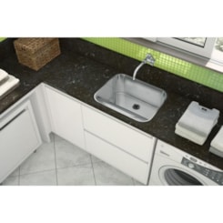 Tanque Em Inox Monobloco Acetinado Debacco 53x43cm 30L