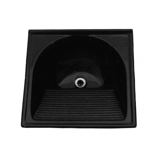 Tanque Marmofibra Preto Absoluto Decoralita 60x60cm - Imagem principal - 6076a25e-33c5-41d6-b892-38ba23e8c49d