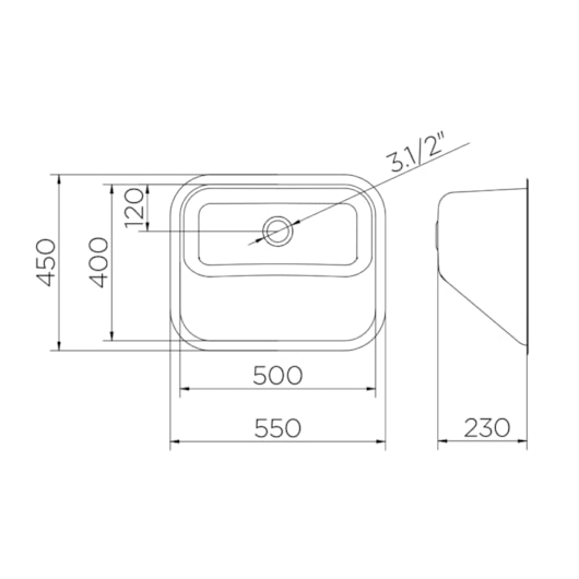 Tanque Monobloco Polido Docol 32L 55x45x23 cm - Imagem principal - a7248195-d810-4f4e-bc05-edfbb907c774