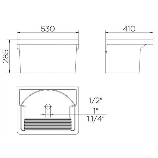 Tanque Suspenso 20l 53x41cm Branco Docol - Imagem principal - 20d1c3cf-4fe2-41e9-bbf2-1f0dd0a0a74c