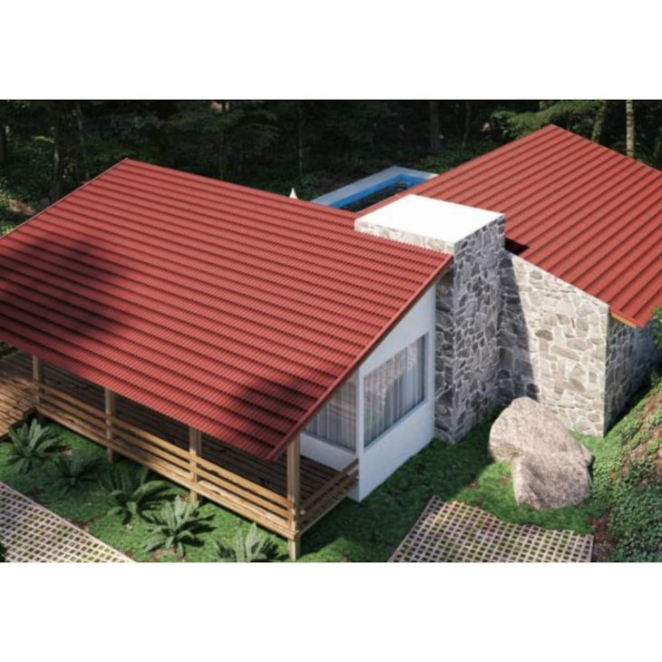 Telha Stilo 3D Vermelha Onduline 200x82m