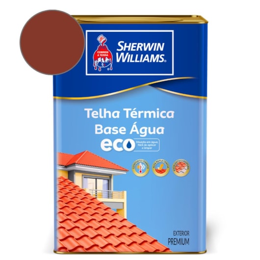 Telha Térmica Base Água Eco Vermelho Oxido Sherwin Williams 18L - Imagem principal - 49e7ac05-5d6f-4024-ad07-280dddb06be0