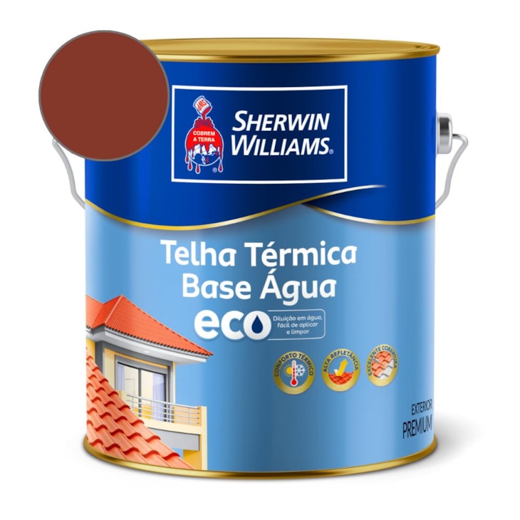 Telha Térmica Base Água Eco Vermelho Oxido Sherwin Williams 3,6L