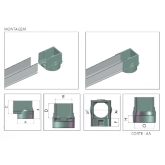 Terminal Para Canaleta Com Saida Vertical Top35 Cp02 Top Max 4cm  - Imagem principal - e4a50bc3-ab38-4711-8cbb-814761de365e