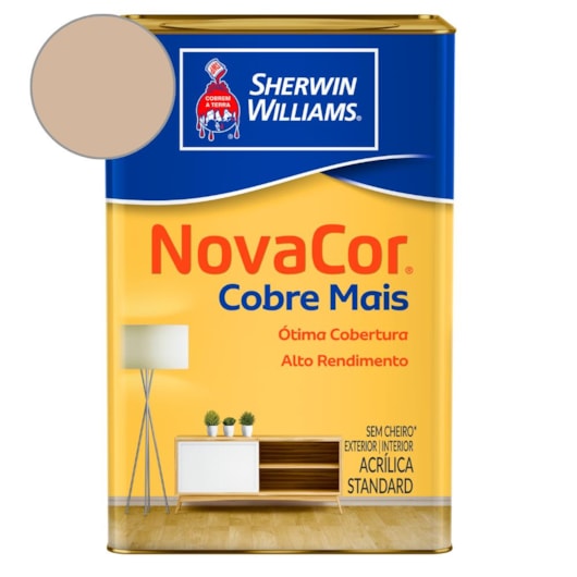 Tinta ACR Cobre Mais NovaCor Areia Sherwin Williams 18L - Imagem principal - 60607840-ebee-4c55-b19b-00e091b47ecf