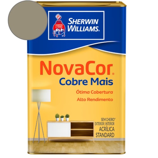 Tinta ACR Cobre Mais NovaCor Concreto Sherwin Williams 18L - Imagem principal - edaa532c-ae5a-4716-99b3-db30008eeaa6
