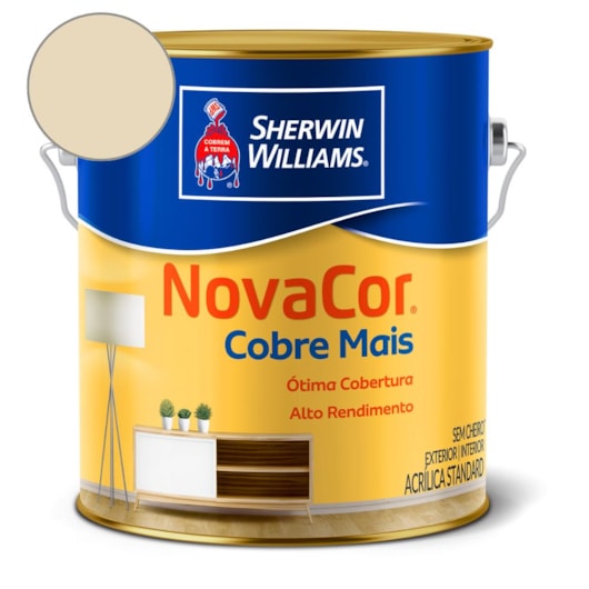 Tinta ACR Cobre Mais NovaCor Marfim Sherwin Williams 3,6L - Imagem principal - 4ef05e79-7392-40dd-bf14-d4aaacba68cc